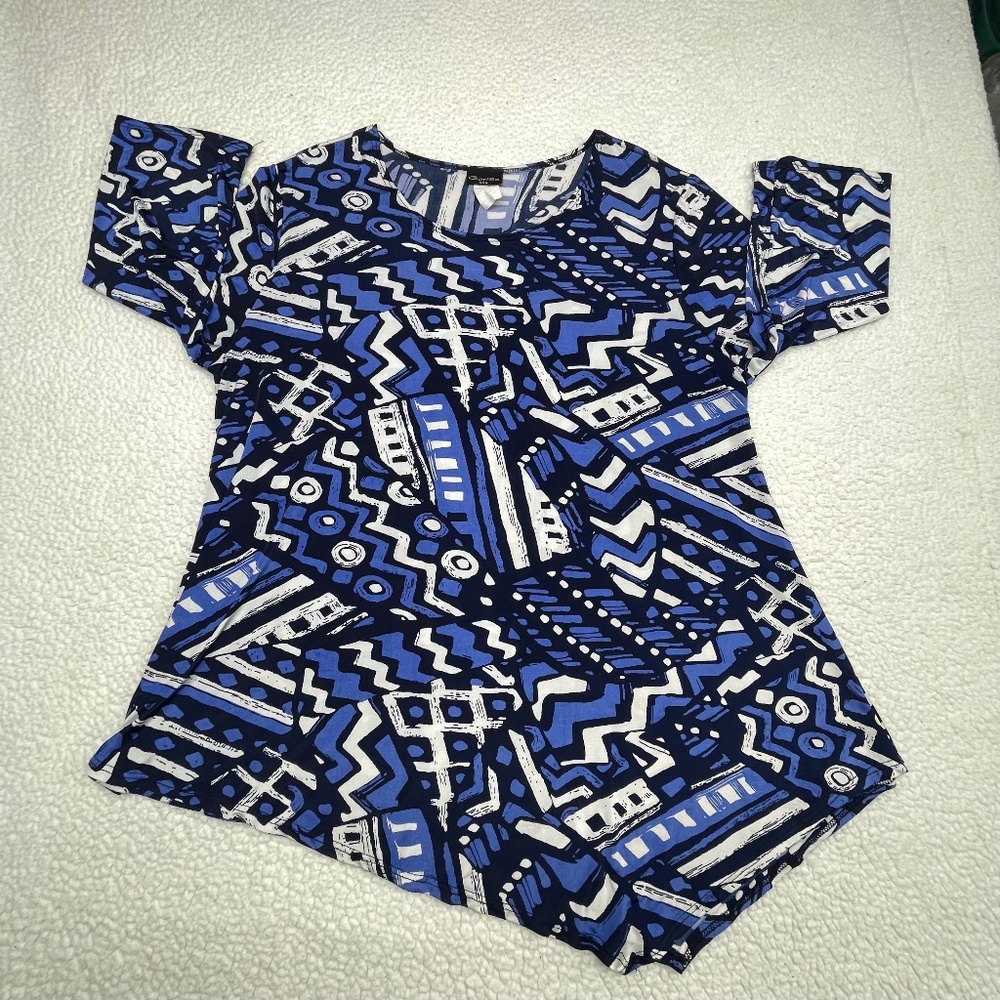 Brand: Caribe USA Size: XL Color:Multi, blue, black white